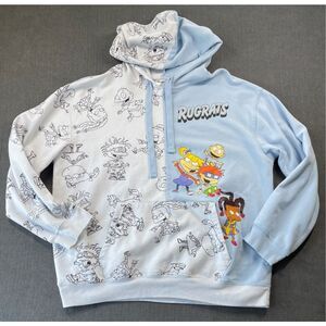 Nickelodeon Rugrats Hoodie Youth XL‎ Blue Cartoon Graphic 90s Nostalgia Pullover